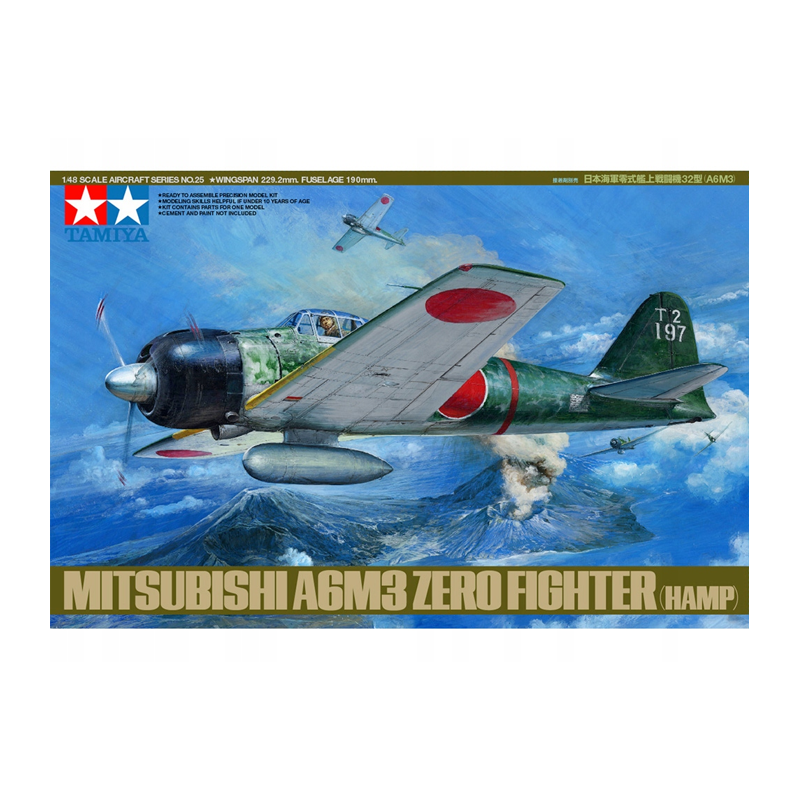 61025 - MITSU. A6M3 ZERO FIGHTER T32 HAMP 1/48