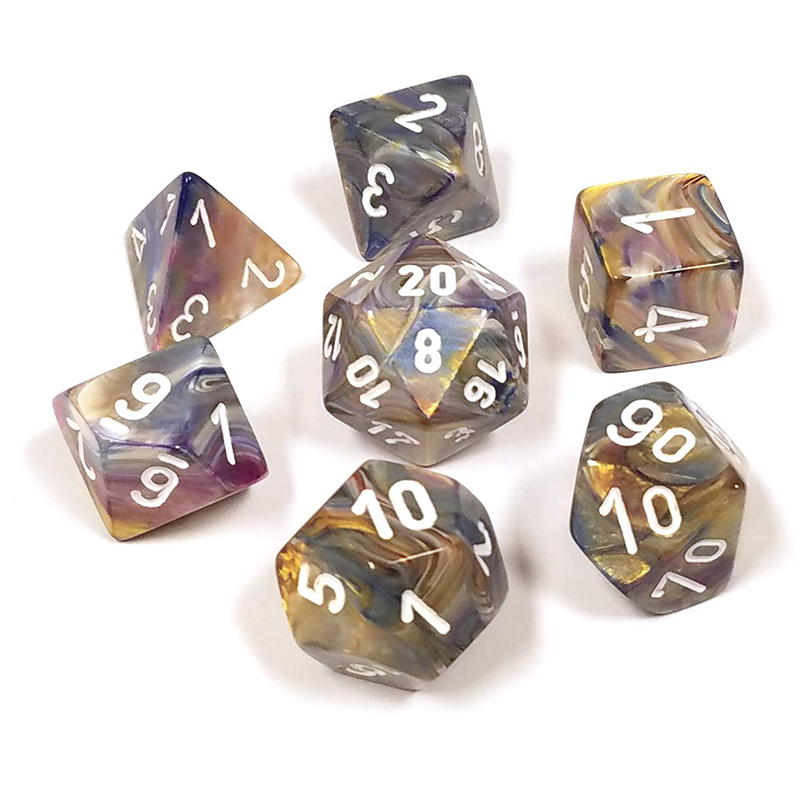 Chessex FESTIVE CAROUSEL/WHITE Set Kockica