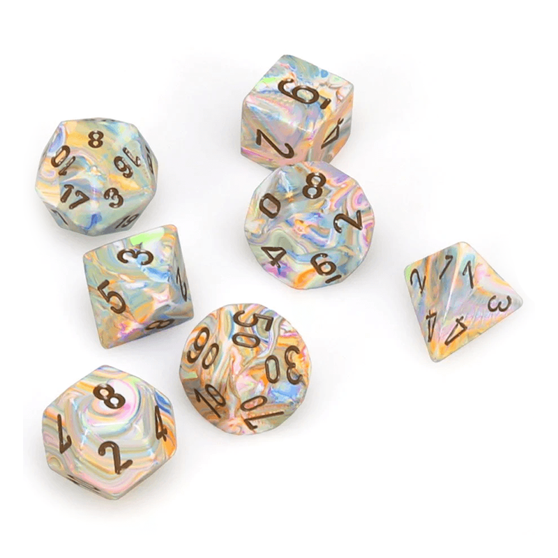 Chessex FESTIVE VIBRANT/BROWN Set Kockica