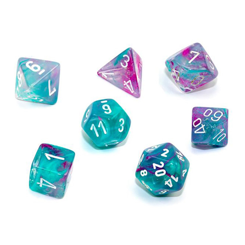 Chessex NEBULA WISTERIA/WHITE Set Kockica