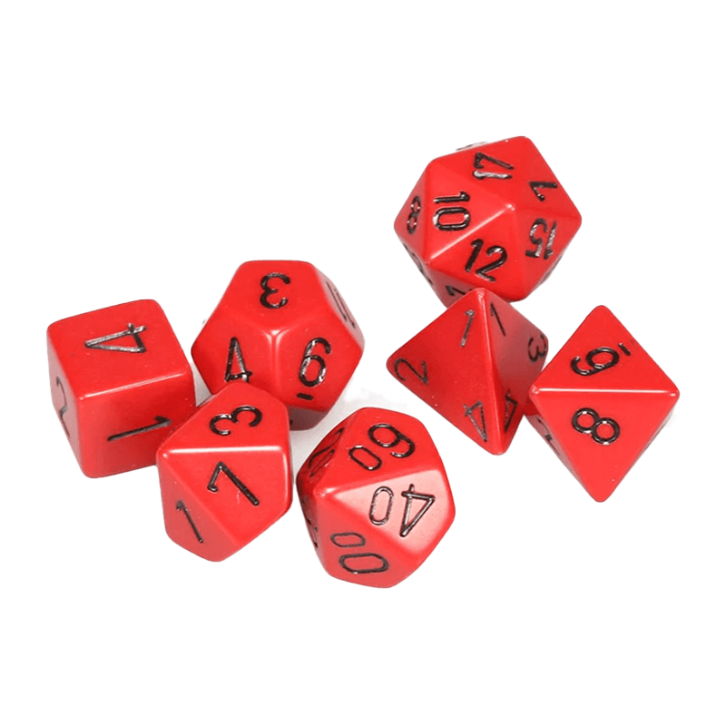 Chessex OPAQUE RED / BLACK Set Kockica