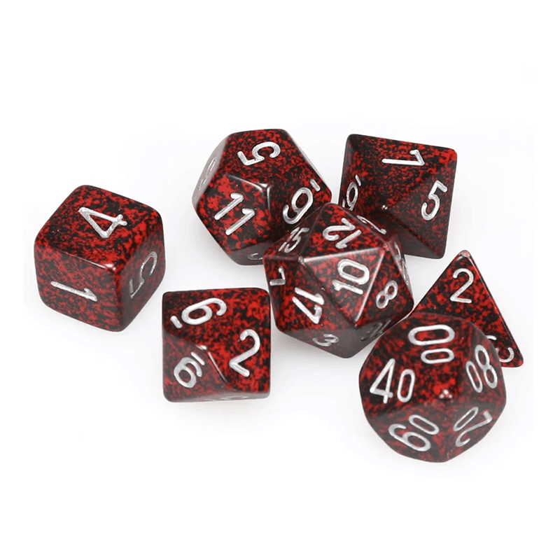 Chessex SPECKLED SILVER VOLCANO Set Kockica