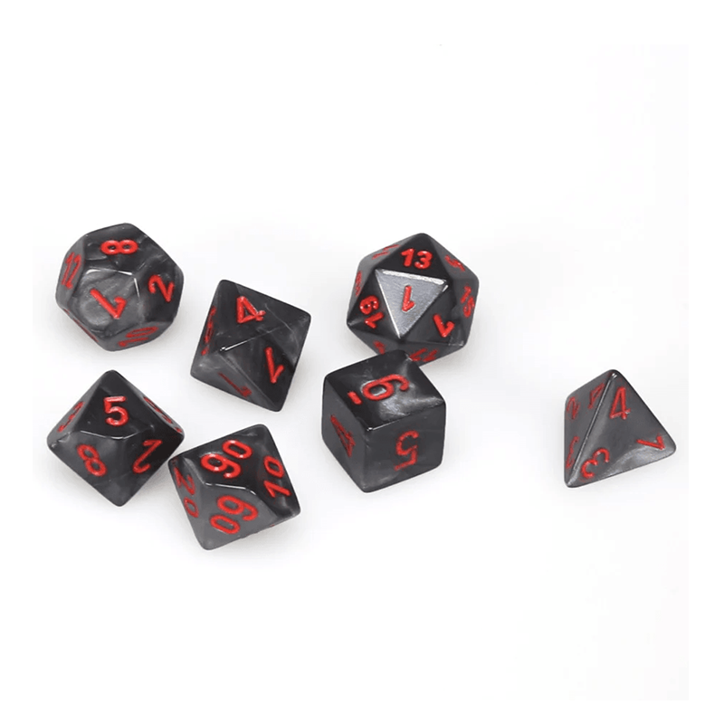 Chessex VELVET BLACK/RED Set Kockica