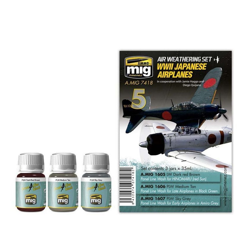 AMMO: 7418 - WW II JAPANESE AIRPLANES SET