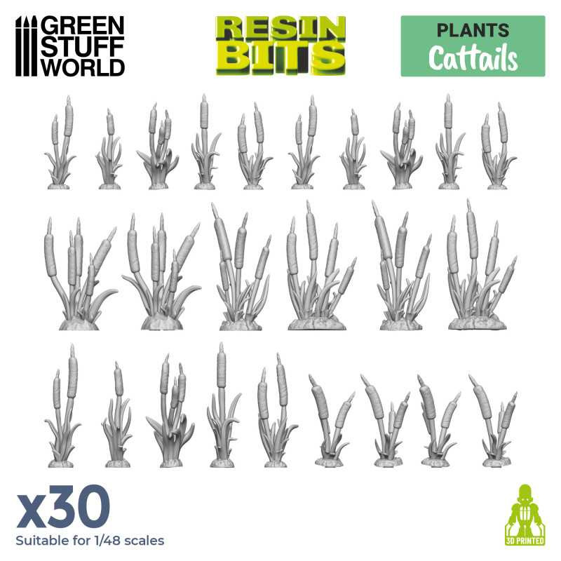 GSW: 3D PRINTED SET - CATTAILS PLANTS