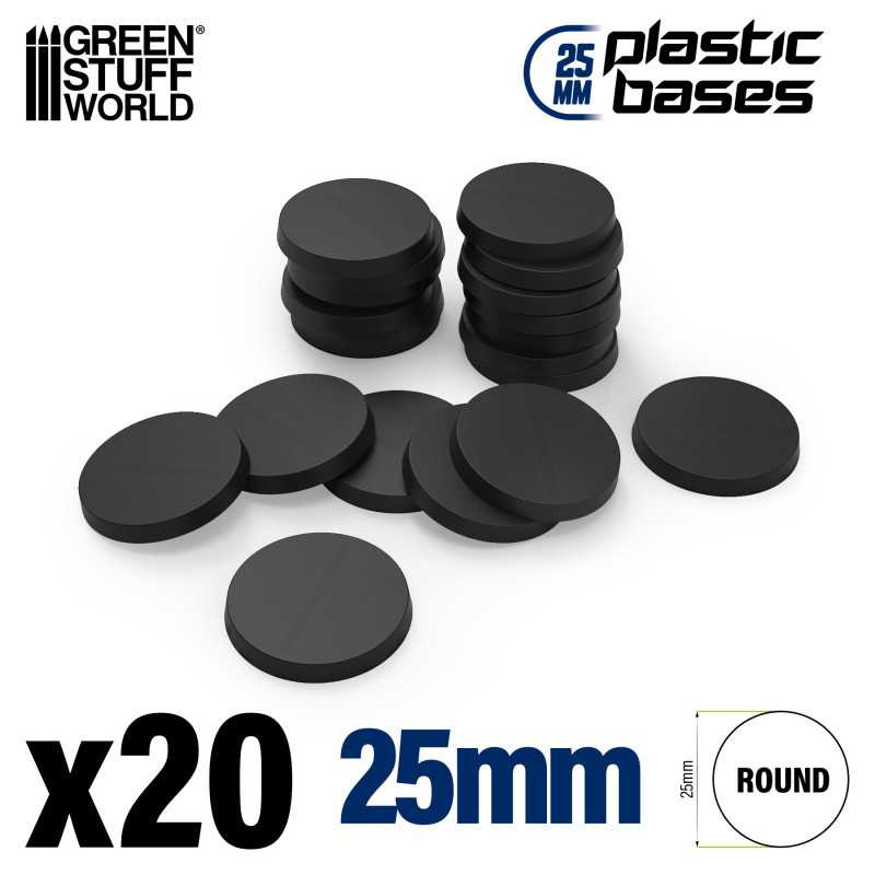 GSW: PLASTIC ROUND BASES 25MM