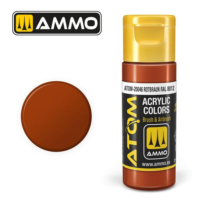 AMMO: 20046 - ATOM COLOR ROTBRAUN RAL 8012
