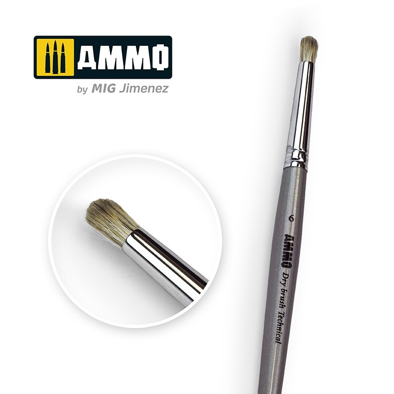 AMMO: 8702 - 6 AMMO DRYBRUSH TECHNICAL BRUSH
