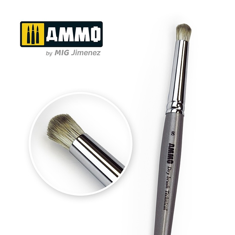 AMMO: 8703 - 8 AMMO DRYBRUSH TECHNICAL BRUSH
