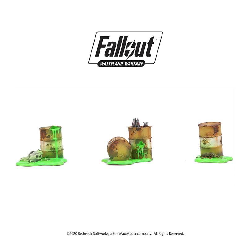 FALLOUT WASTELAND WARFARE - TERRAIN: RADIOACTIVE CONATINERS